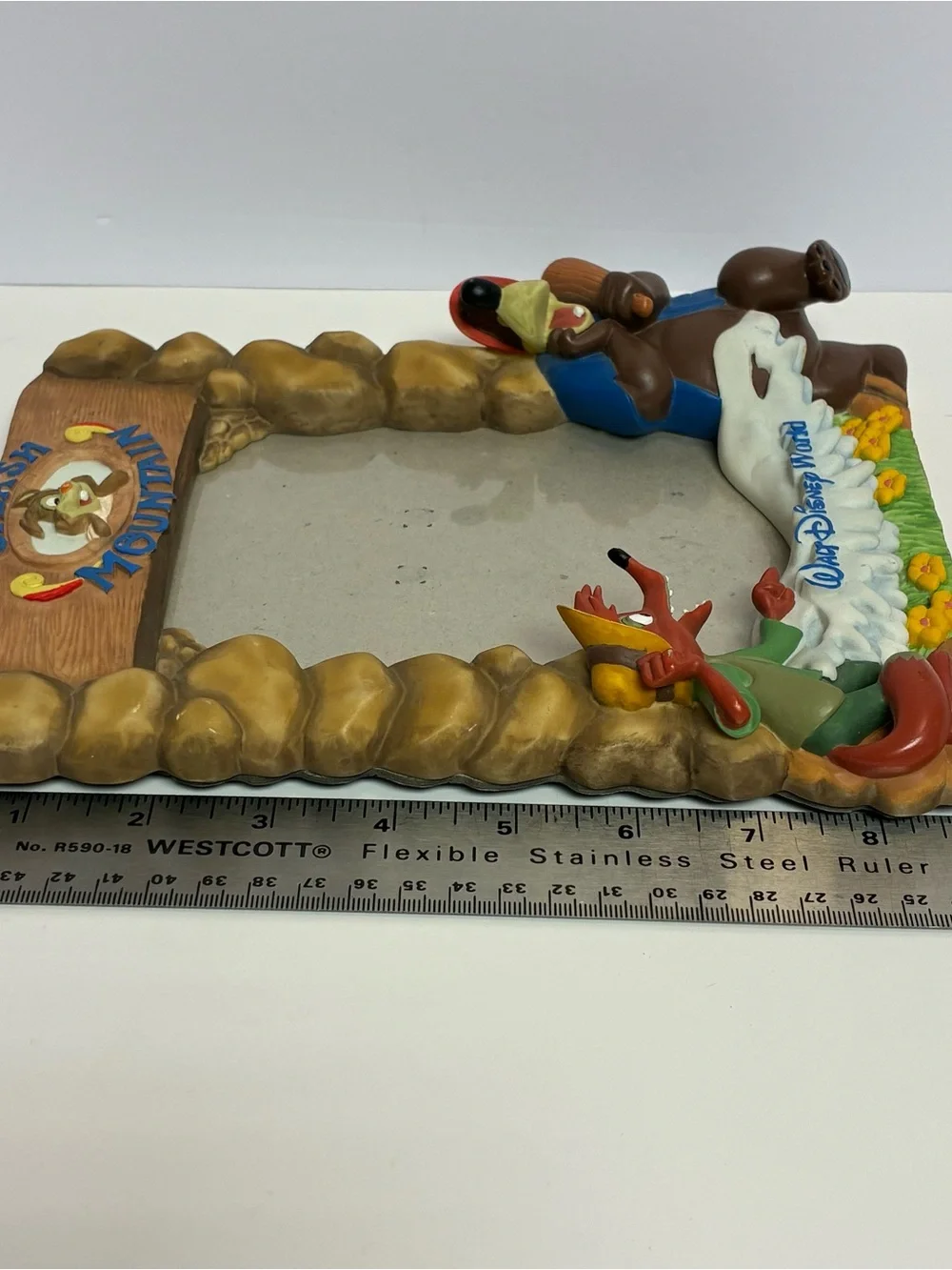 Disney Splash Mountain Walt Disney World Picture Frame Ceramic 3D Vintage RARE